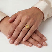 Romantic Floral Sunflower Ring