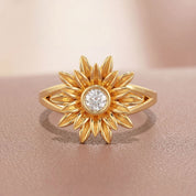 Romantic Floral Sunflower Ring