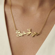 Romantic Floral Olive Leaf Vine Pendant