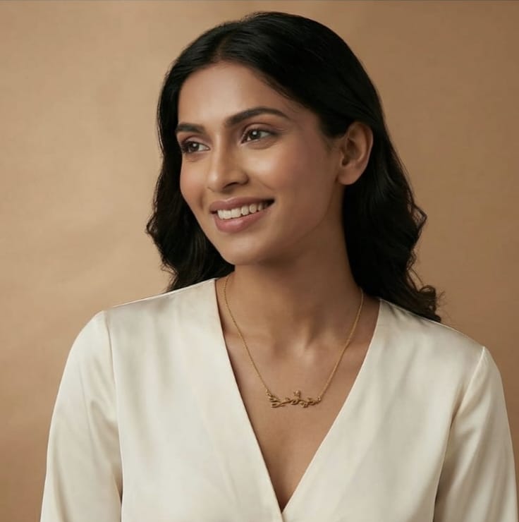 Romantic Floral Olive Leaf Vine Pendant