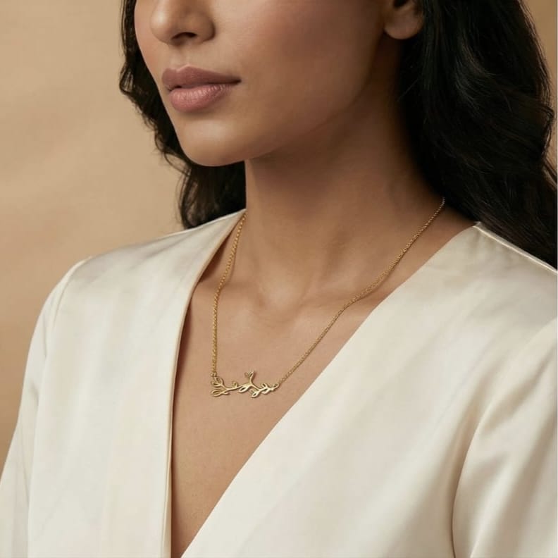 Romantic Floral Olive Leaf Vine Pendant