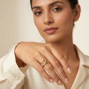 Romantic Floral Floral Band Ring