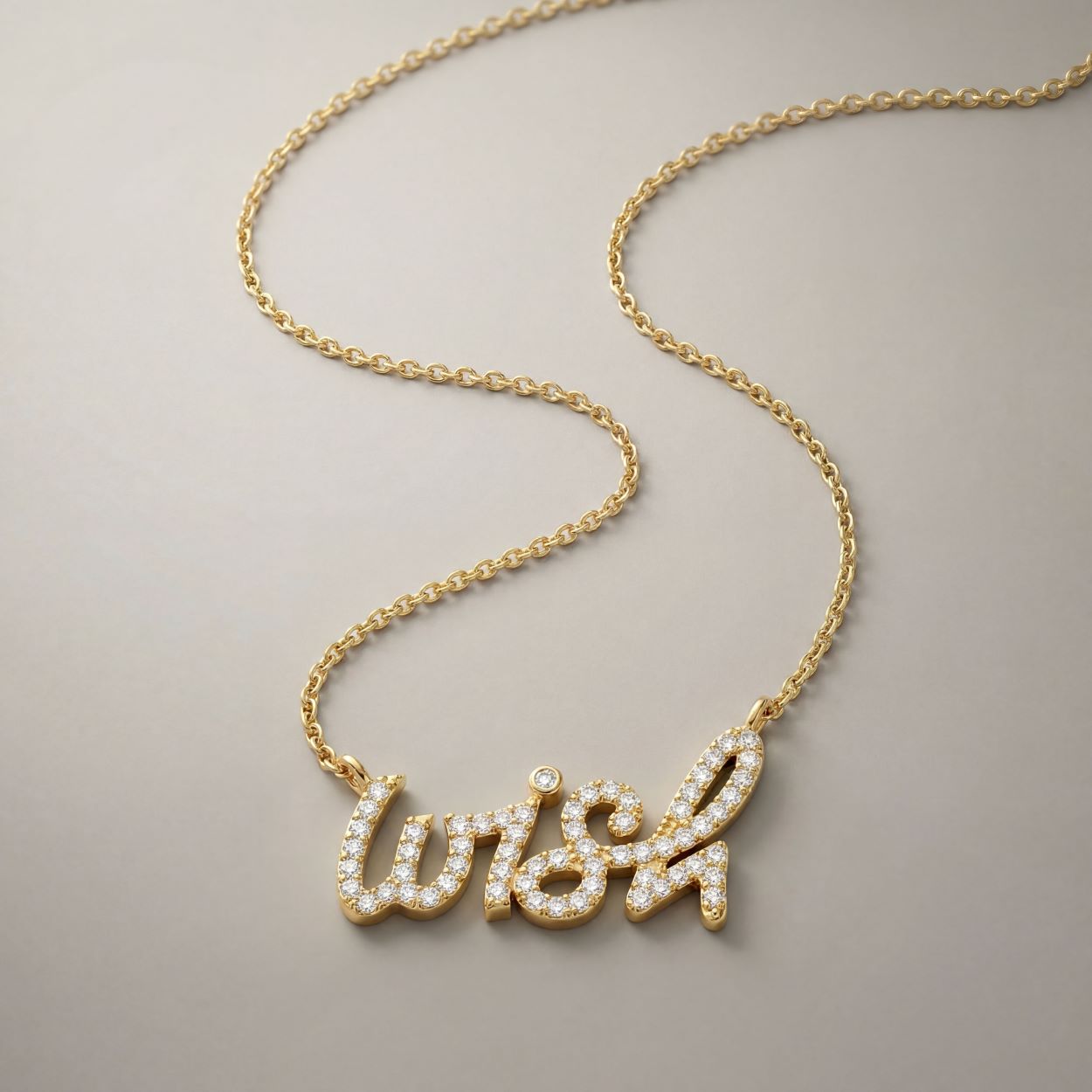 Graffiti Wish pendant With CZ