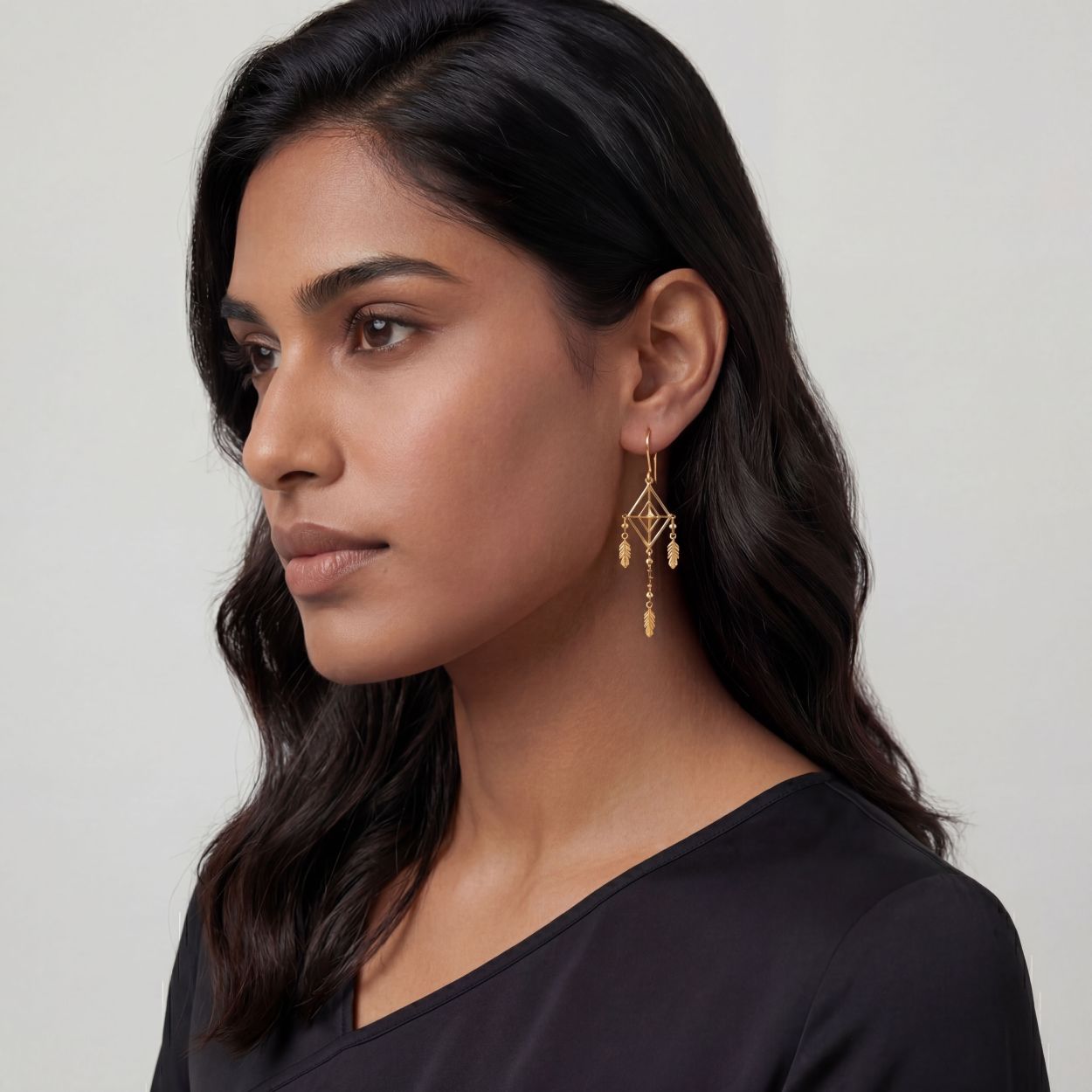 Alokki Boho Dream Triangle Hook earrings