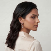 Alokki Romantic Floral Olive Leaf Vine Drop Earrings