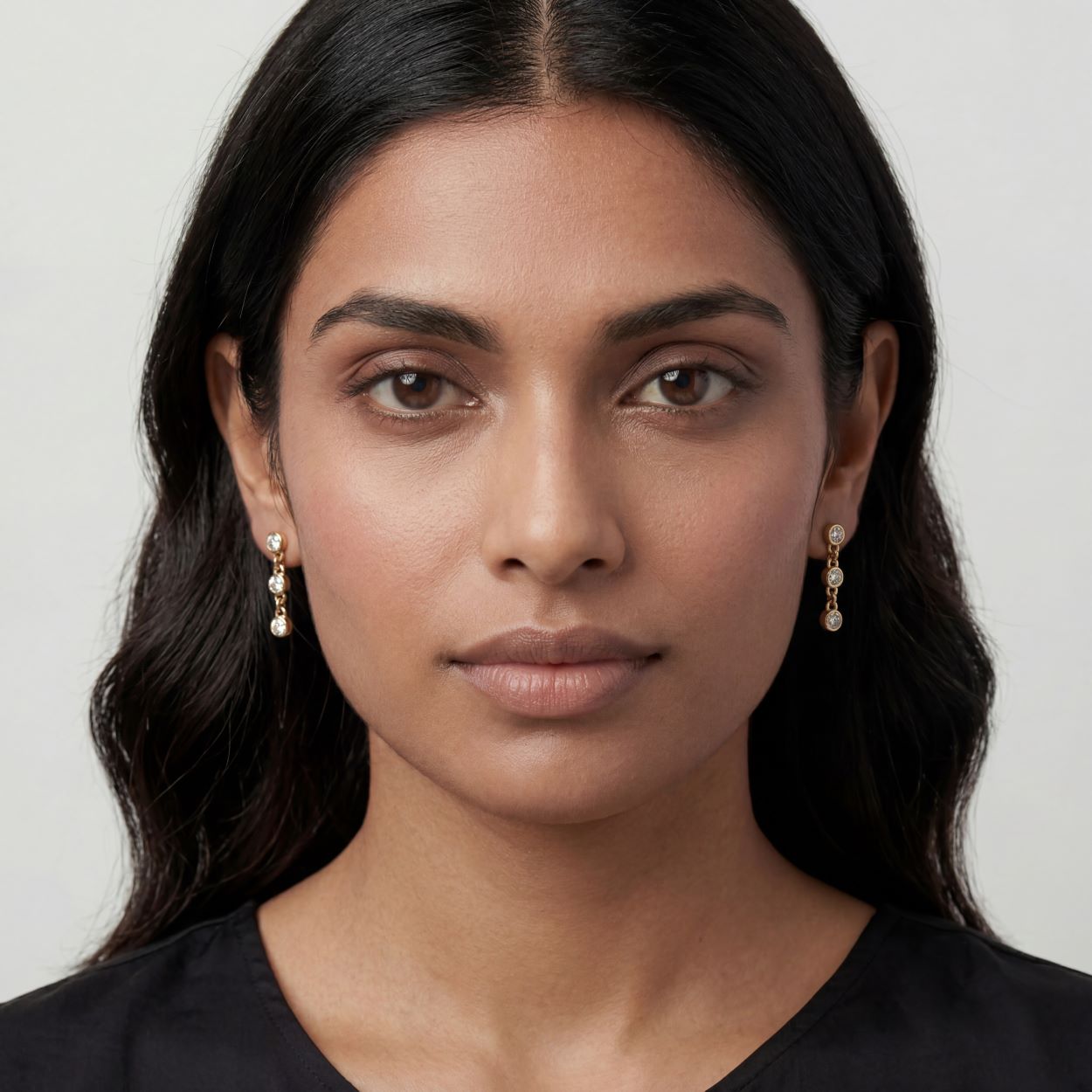 CZ Yard Drop  Earrings