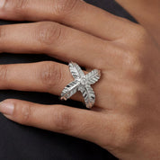 Alokki Boho Dream Criss Cross Feather Ring