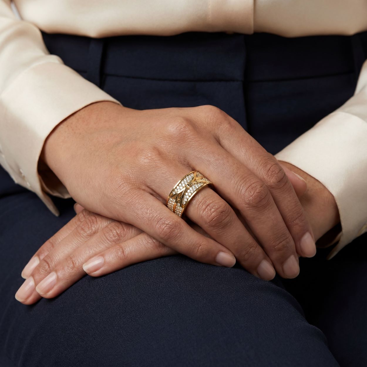 Alokki A1 Wide Pave CZ Ring