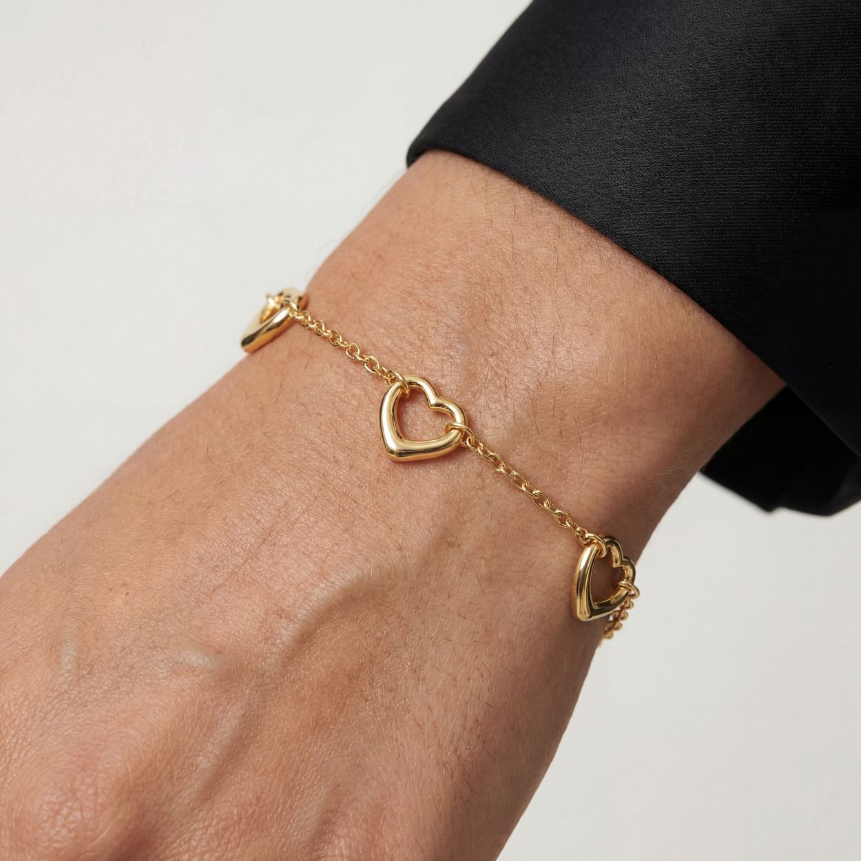 Five Open Heart Bracelet