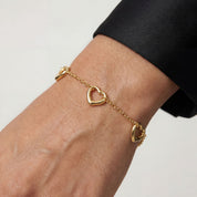 Five Open Heart Bracelet