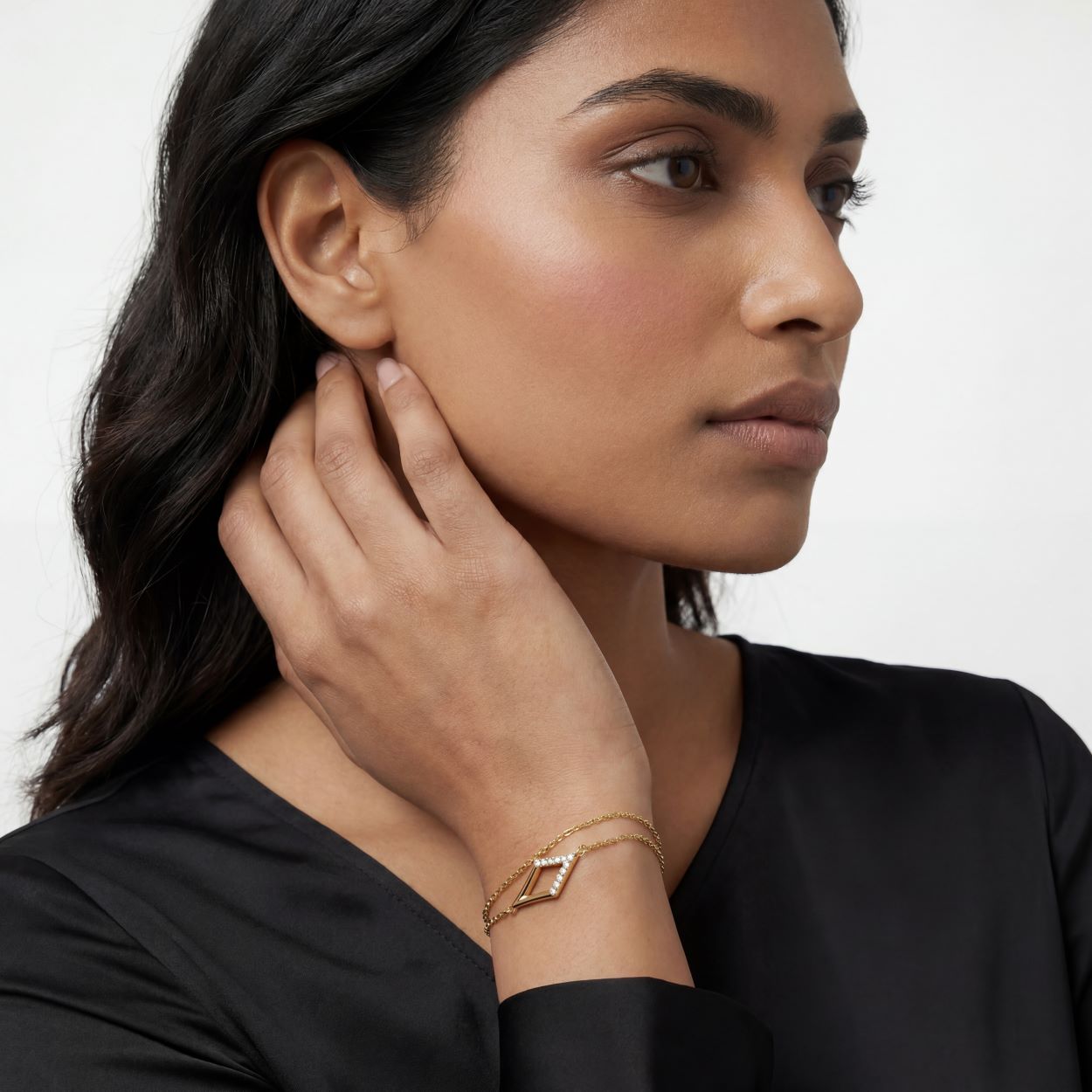 Alokki A1 CZ Double Chain Bracelet