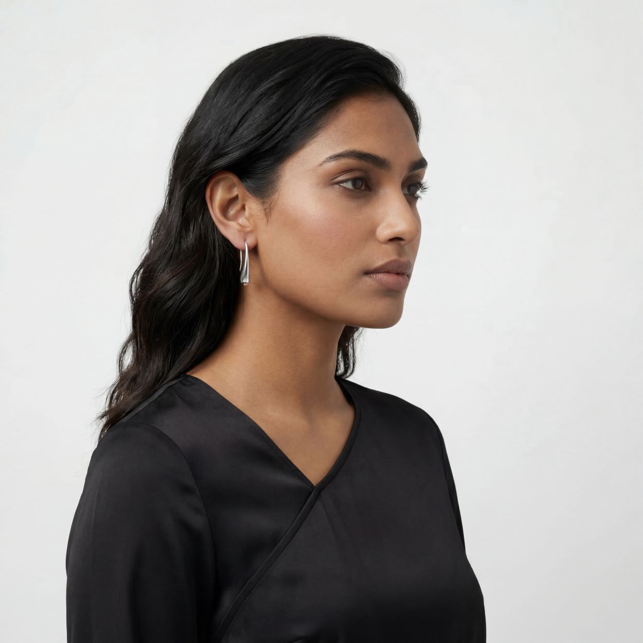 Tear Drop Hoop Earrings