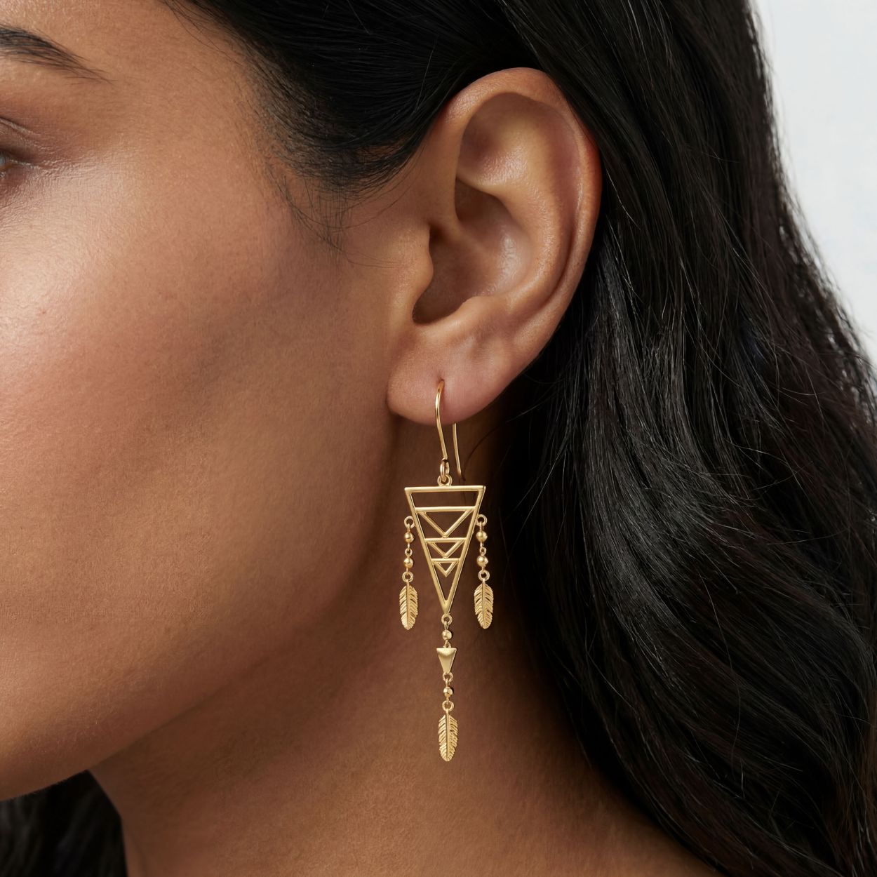 Alokki Boho Dream Triple Triangle Hook Earrings