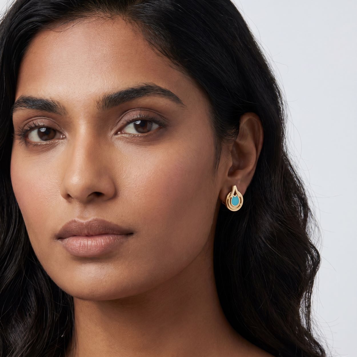 Alokki A Turquoise circle earrings