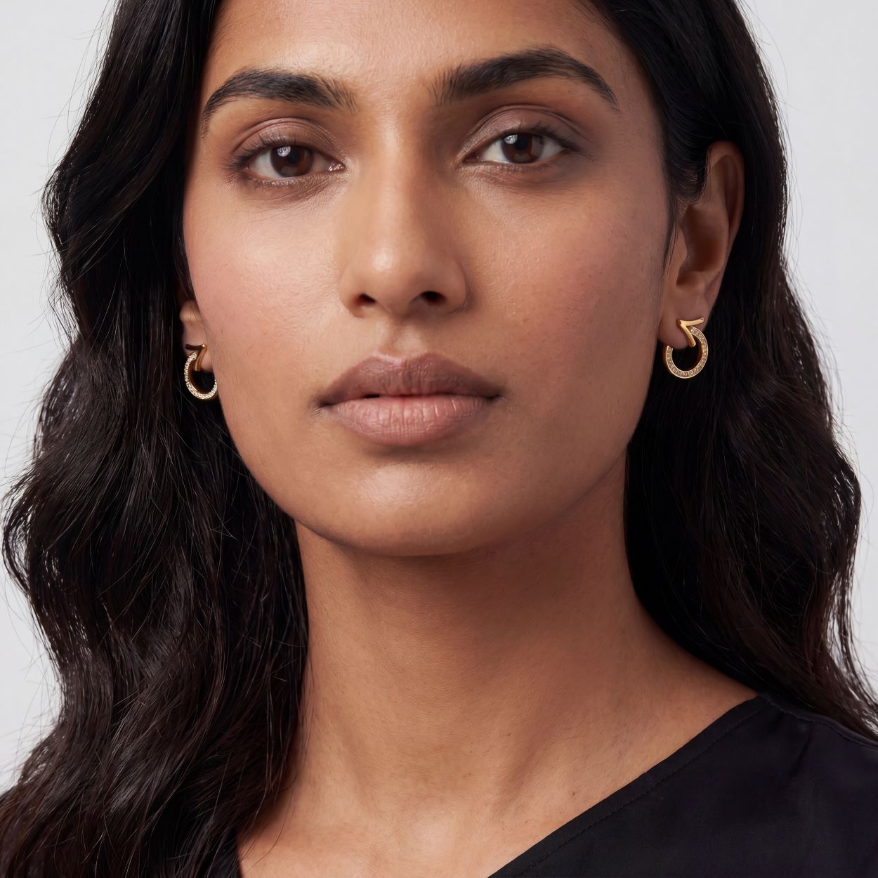 Alokki A  Open Hoop Earrings