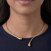 Tear Drop Elongated Tear Drop Necklace