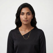Alokki A1 CZ Stone Station Necklace