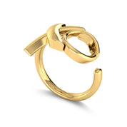 XO Ring with gold plated