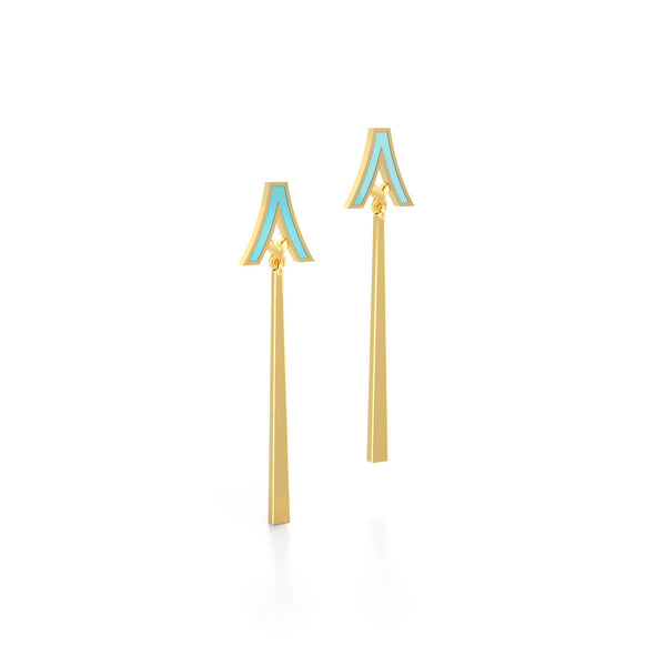 Alokki A Turquoise Bar Earrings