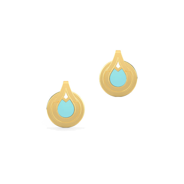 Alokki A Turquoise circle earrings