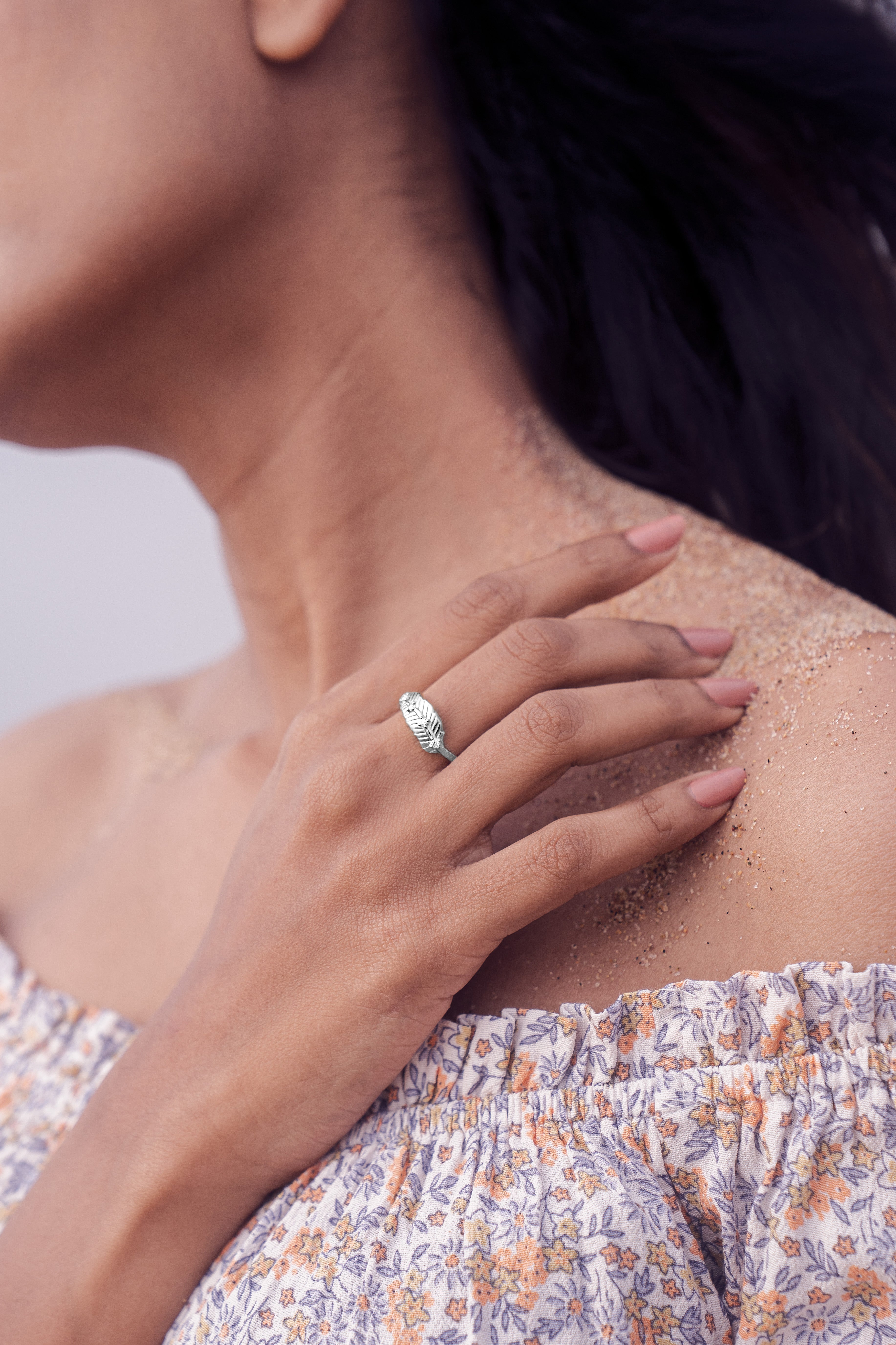 Alokki Boho Dream Narrow Feather Ring