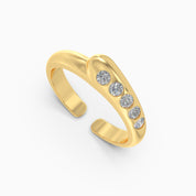 Open Heart Band Ring - Gold Plated