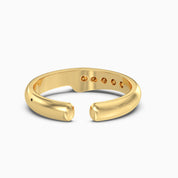 Open Heart Band Ring - Gold Plated