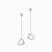 CZ By The Yard Open Heart Earrings