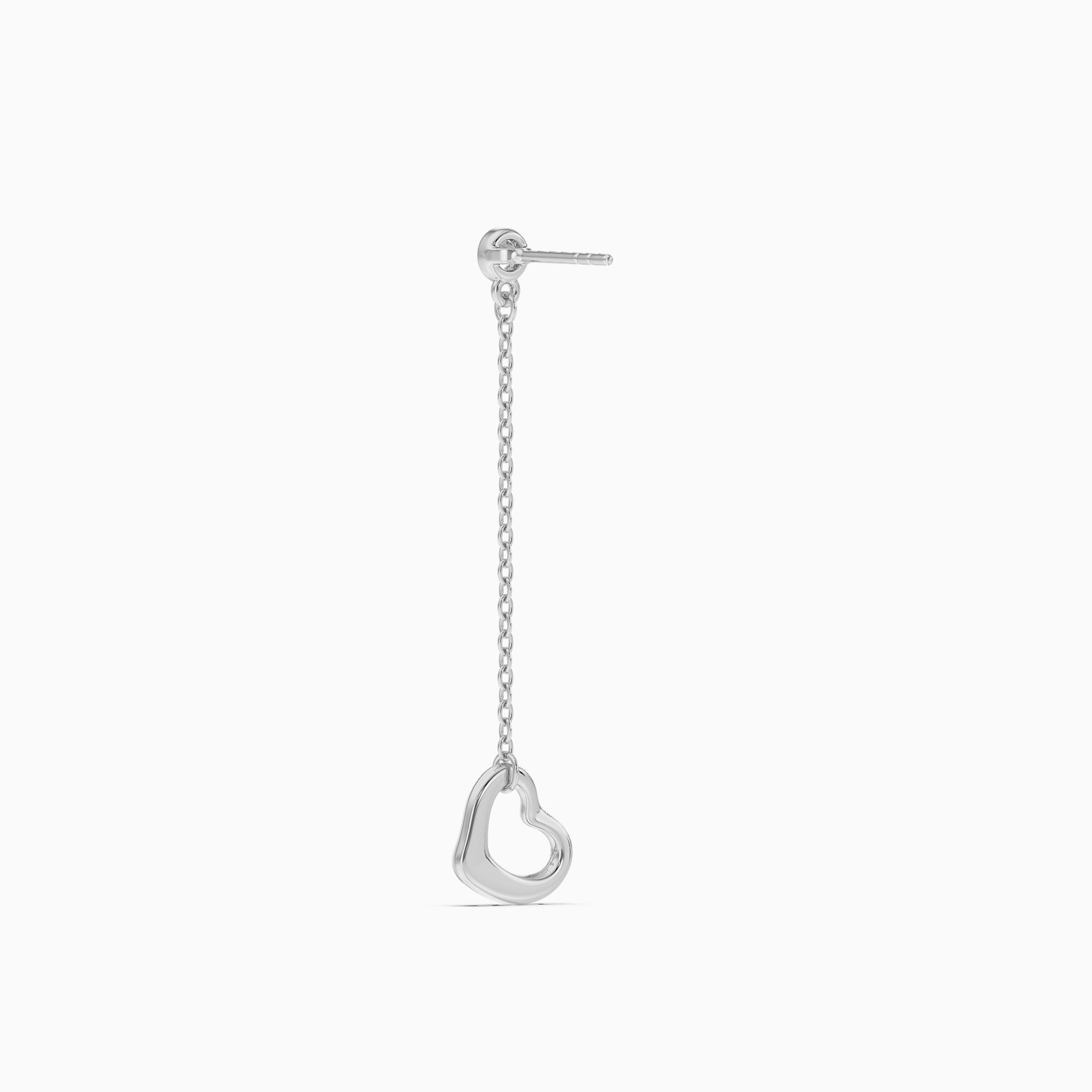 CZ By The Yard Open Heart Earrings