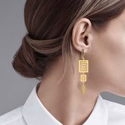 Alokki Boho Dream Square Spiral Hook Earrings