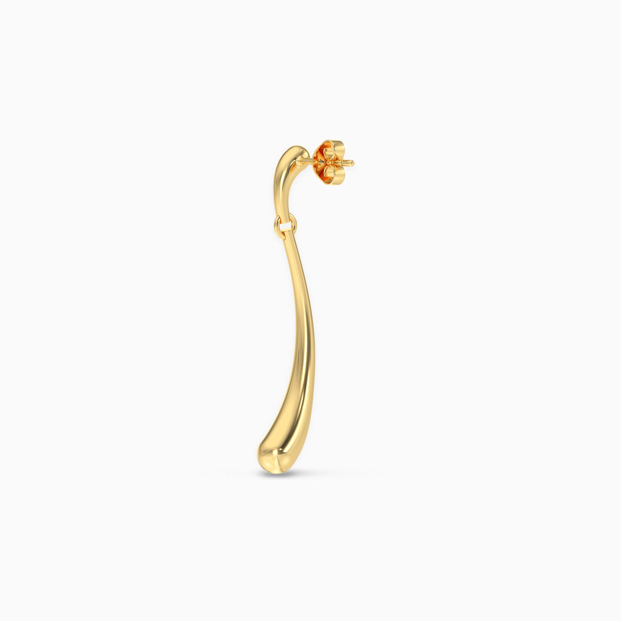Elongated Tear Drop Earrings-Gold Plated