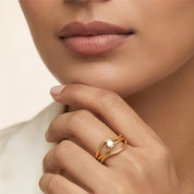Wave Three-row Ring