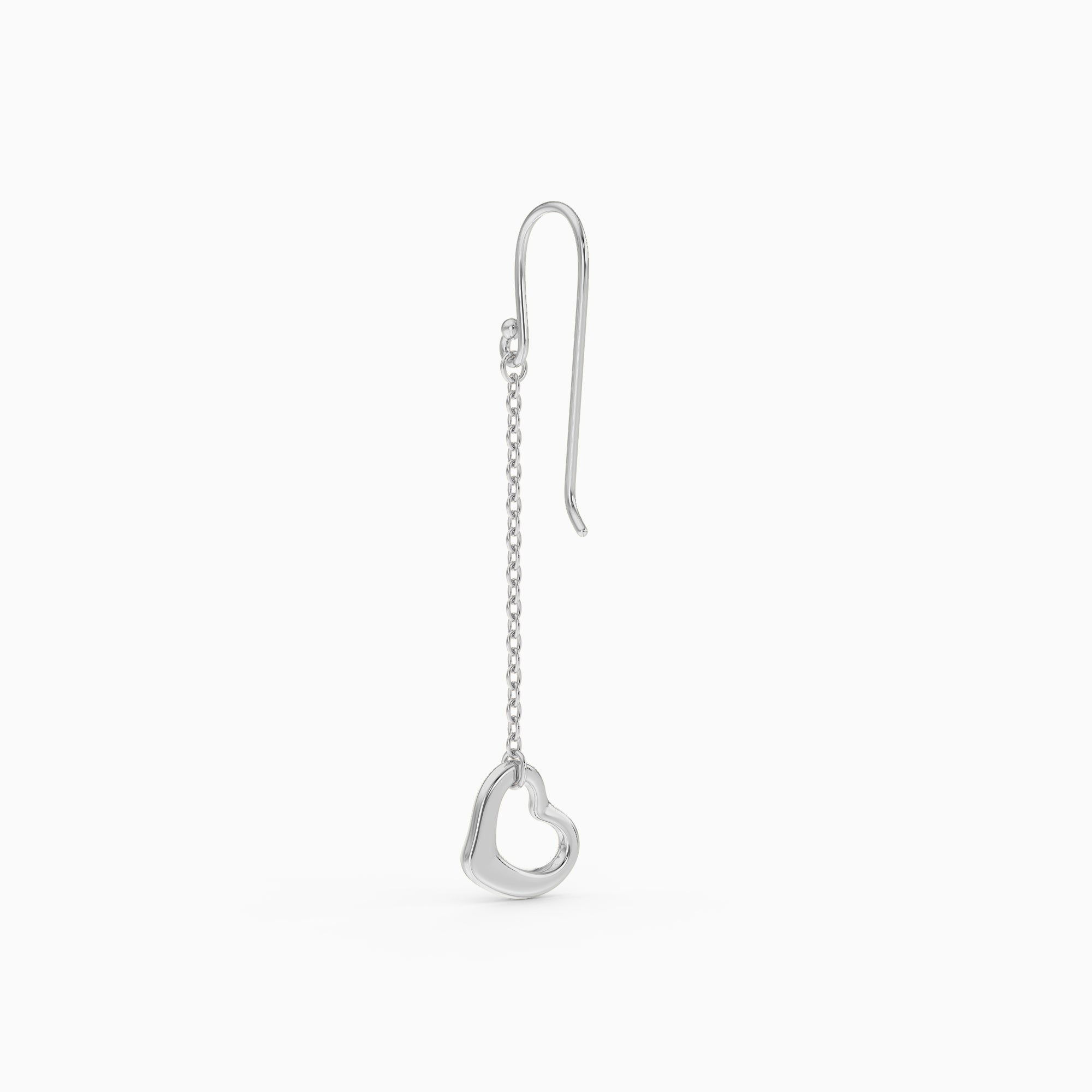 Open Heart Drop Earrings