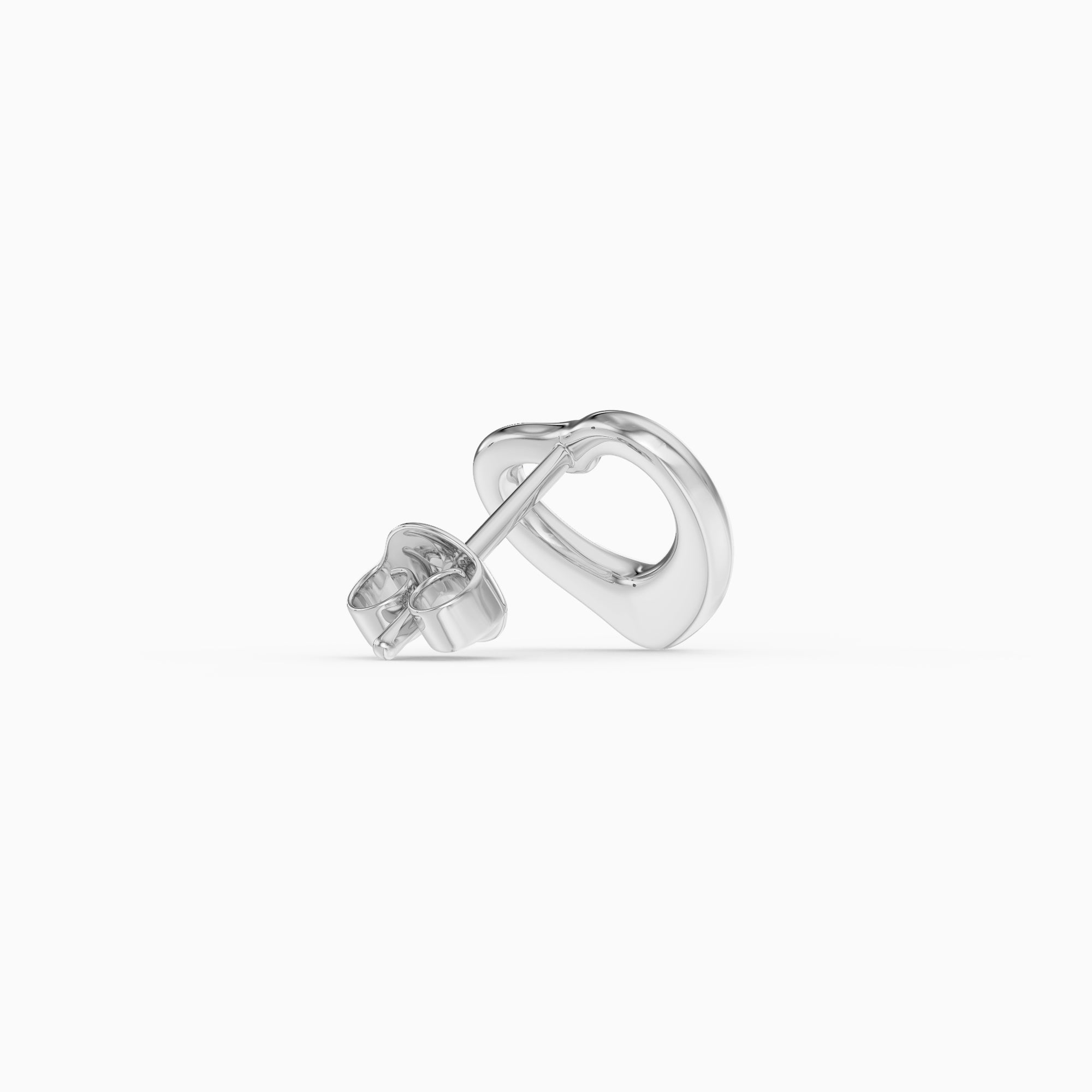 Open Heart Stud Earrings
