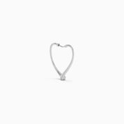 Open Heart Hoop Earrings
