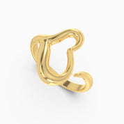 Open Heart Ring - Gold Plated