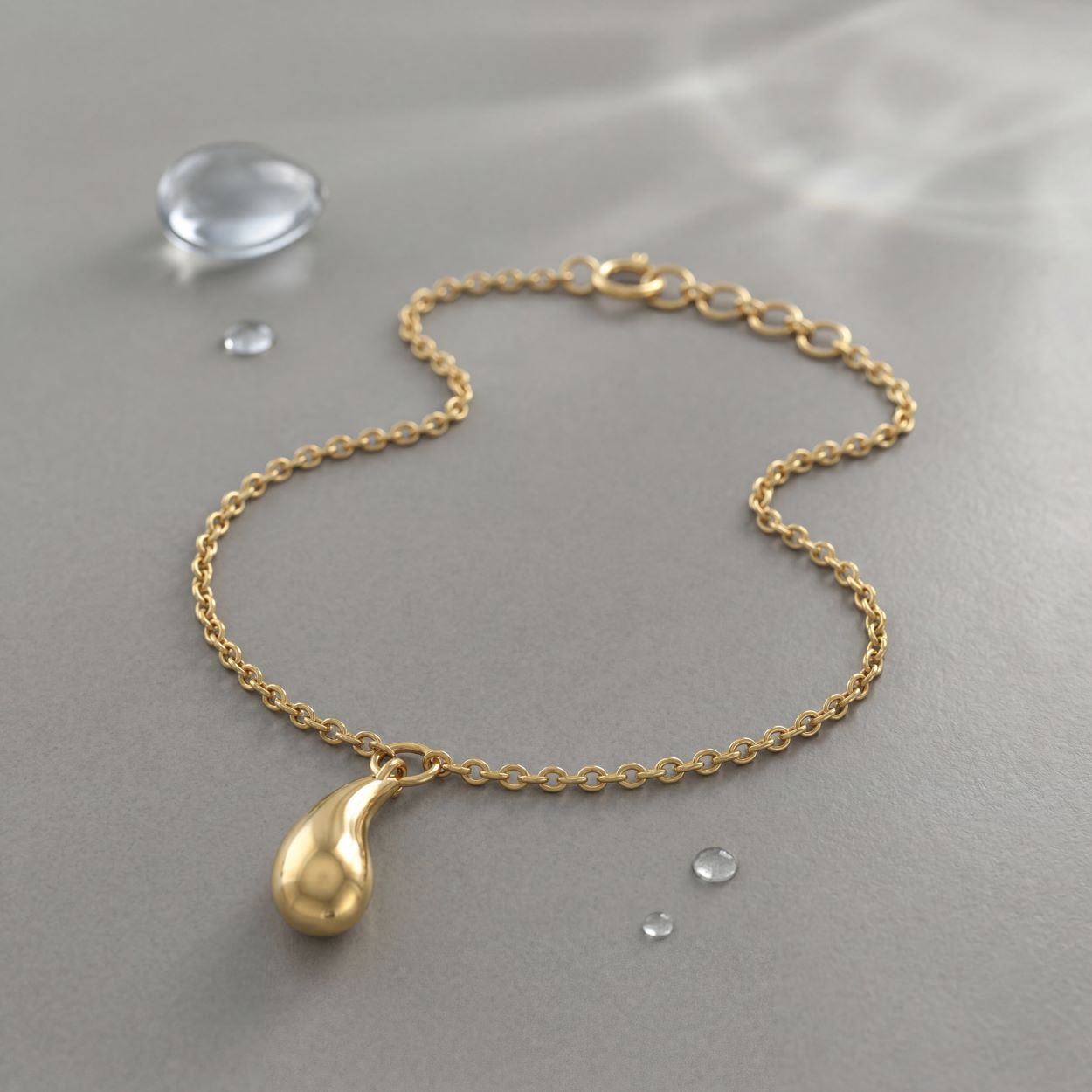Tear Drop Bracelet-Gold plated