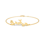 Romantic Floral Olive Leaf Vine Bracelet