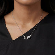 Graffiti Wish pendant With CZ