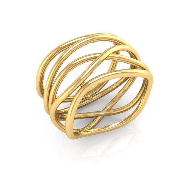 Wave Five-row Ring