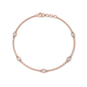 CZ Yard Bracelet - Rose Gold Plated