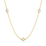 CZ Yard Necklace-Gold Plated