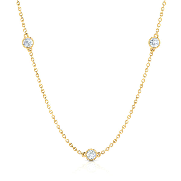 CZ Yard Necklace-Gold Plated